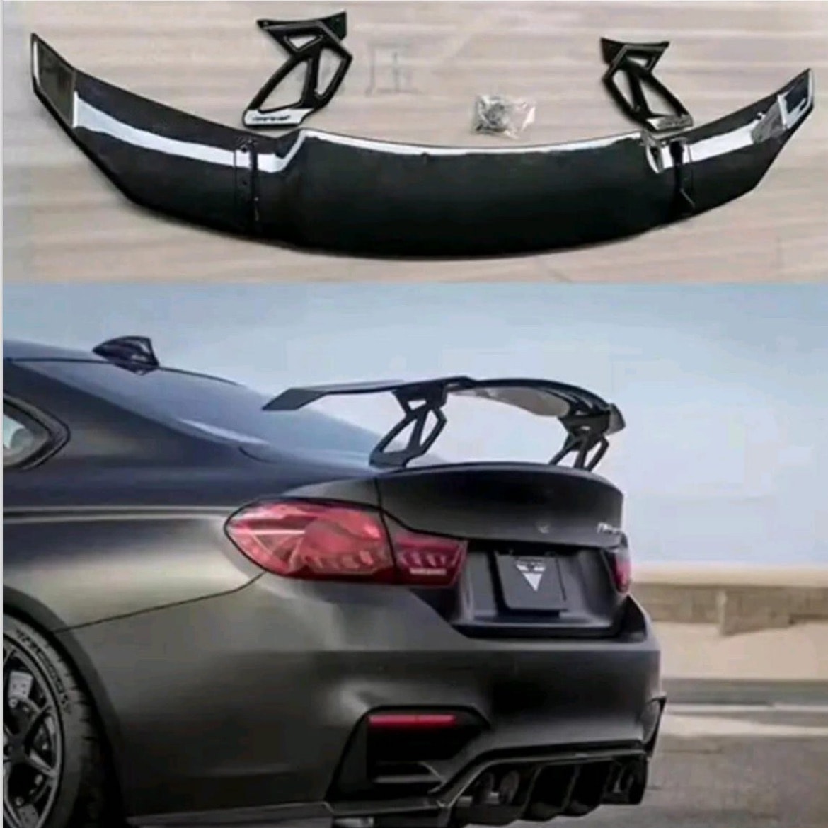 Universal bmw style abs spoiler with stands